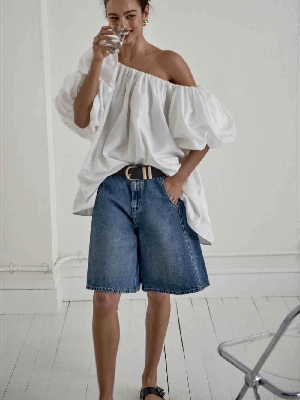 Mare mare / anthropology puff sleeve dress